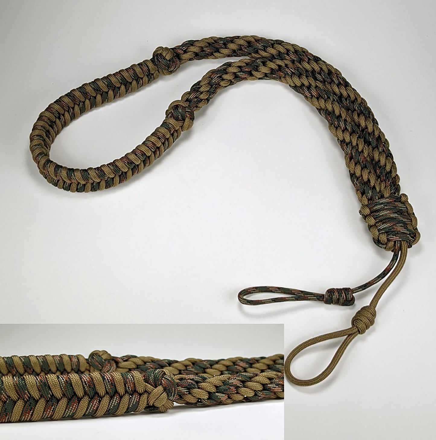 Call Lanyard Fishtail neck/Kumihimo braid bottom