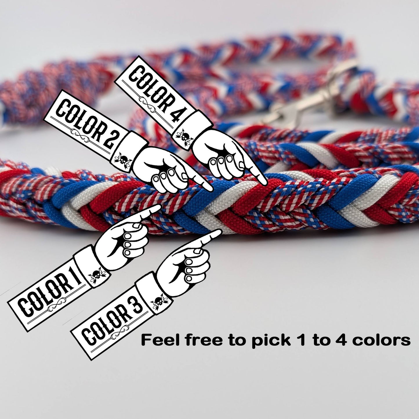 12 Strand Herringbone Paracord 6ft Leash