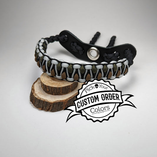 Custom Stitched Solomon's Dragon Weave Bow Sling with 2 color accents