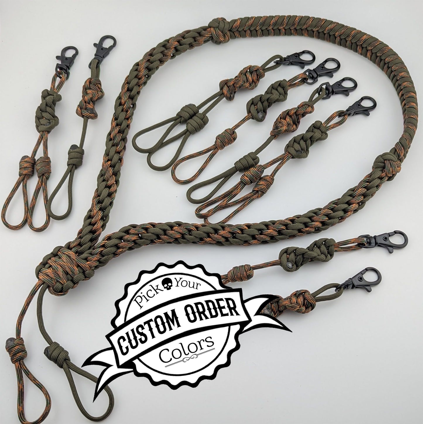 Call Lanyard Fishtail neck/Kumihimo braid bottom