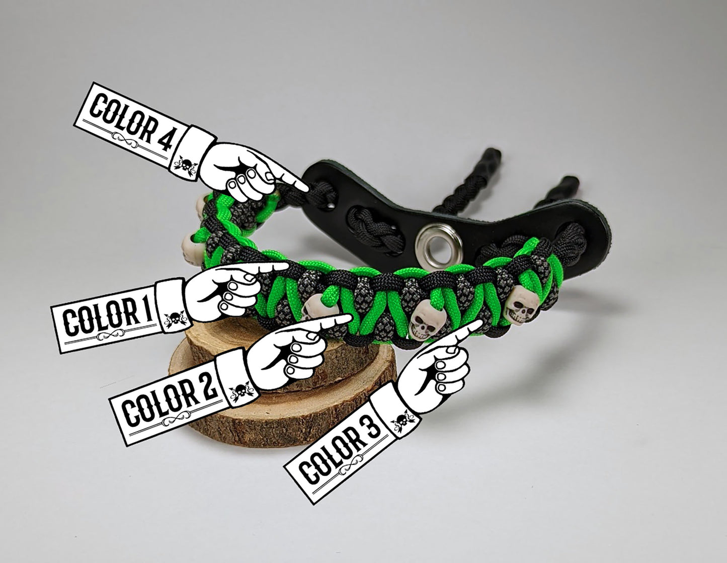 Custom Solomon's Dragon with Skull Beads Bow Sling