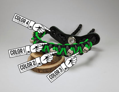 Custom Solomon's Dragon with Skull Beads Bow Sling