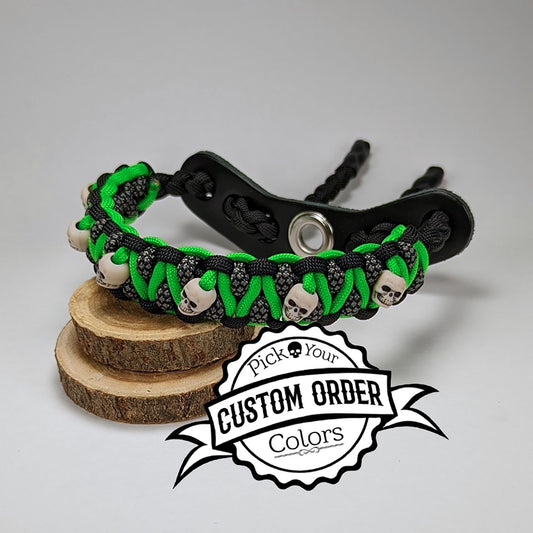 Custom Solomon's Dragon with Skull Beads Bow Sling