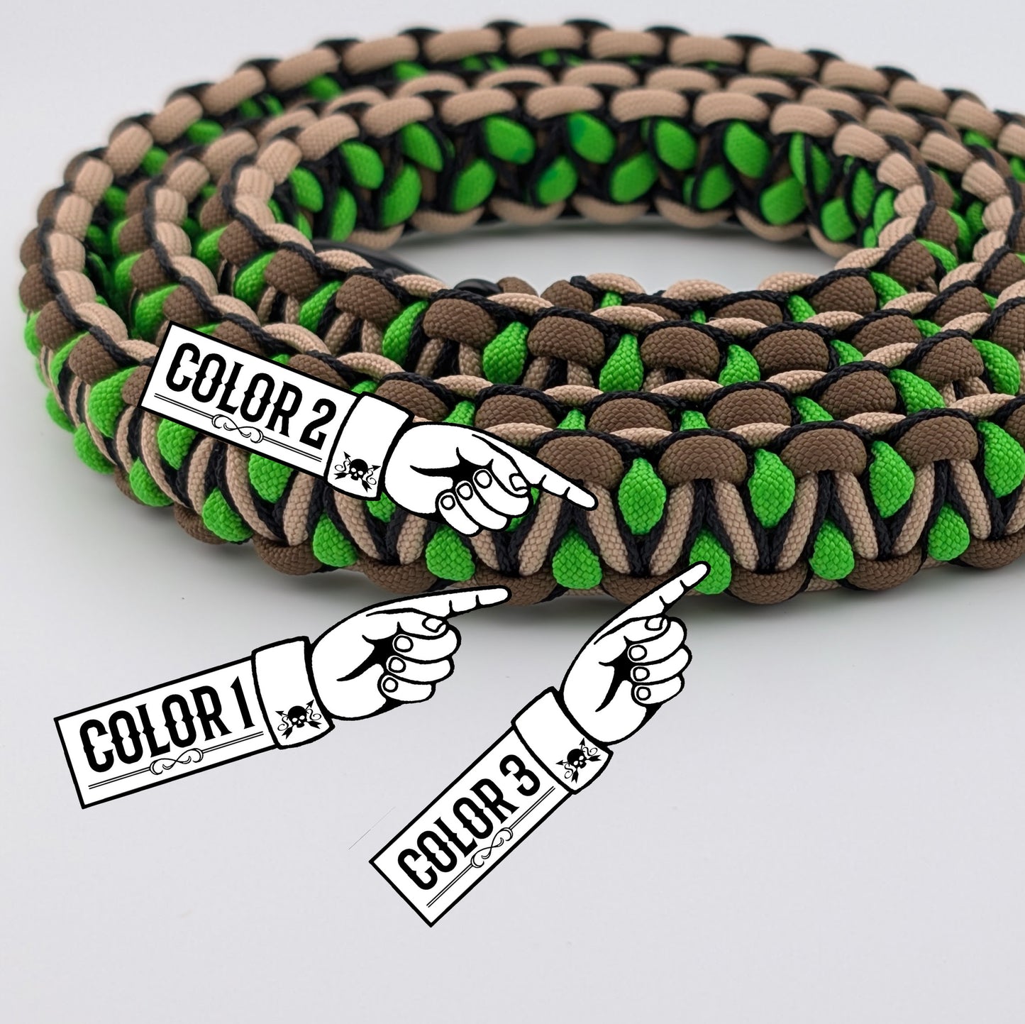 Custom Stitched Solomon's Dragon Weave Binocular Strap