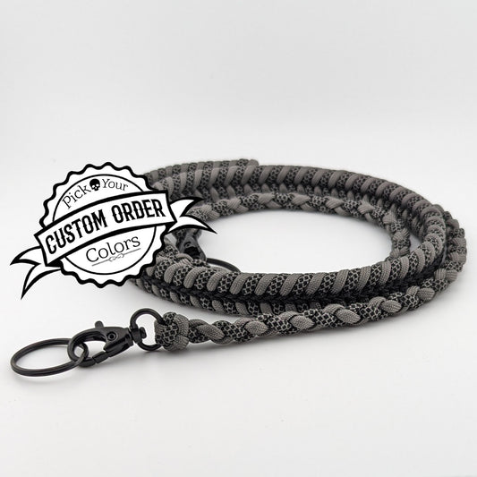 Custom Stitched Fishtail with 4 Strand Braid Binocular Strap