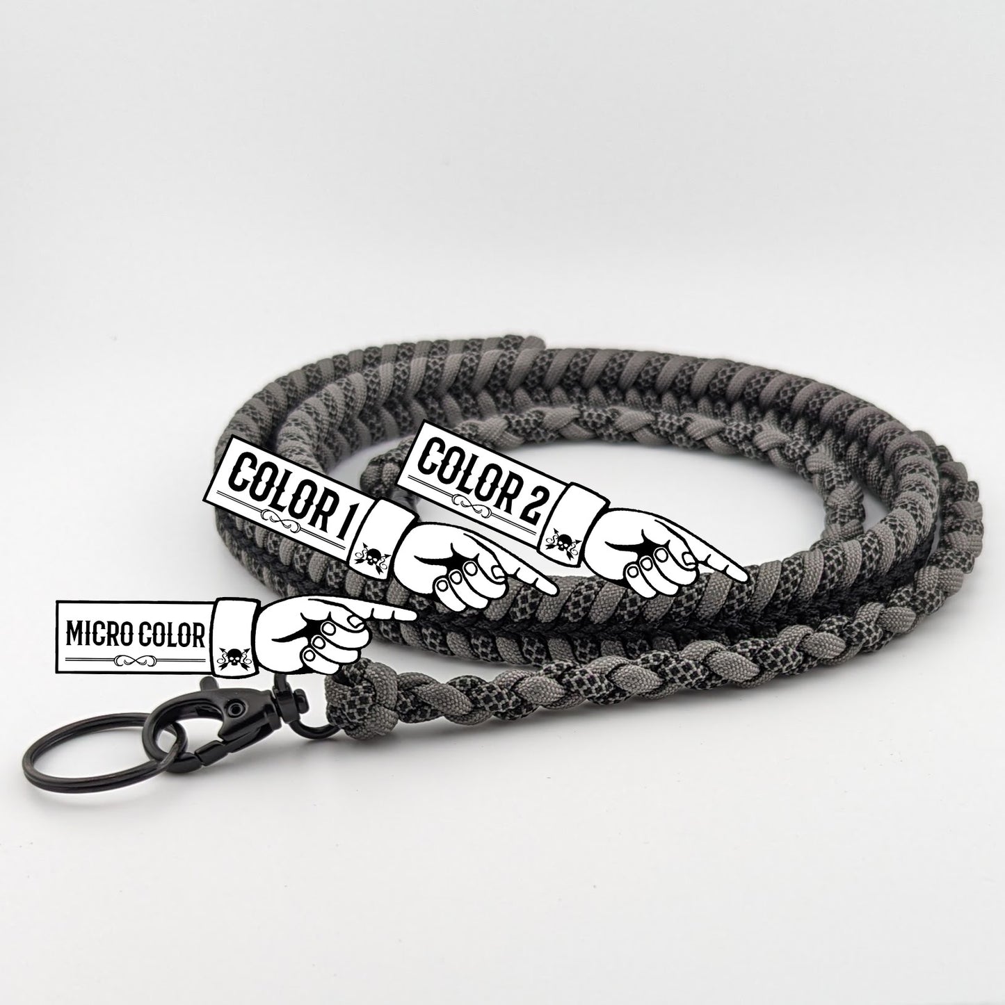 Custom Stitched Fishtail with 4 Strand Braid Binocular Strap