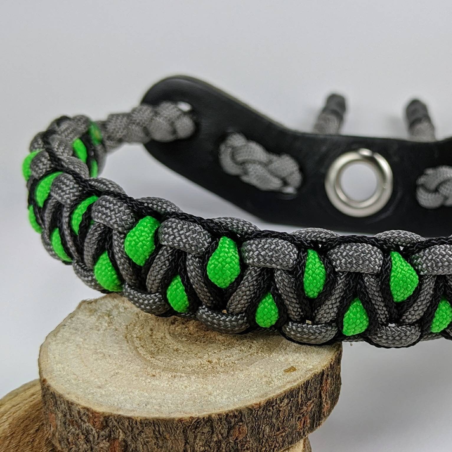 Pre-Made Stitched Solomon's Dragon Bow Sling ( Charcoal, Green and Black Micro)